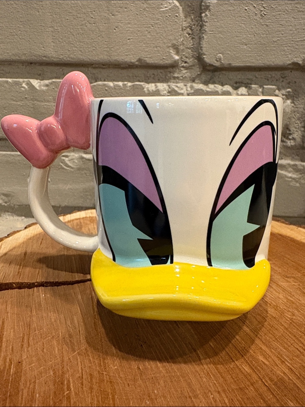 VTG 3D Disney Store Daisy Duck Character Mug with Pink Bow